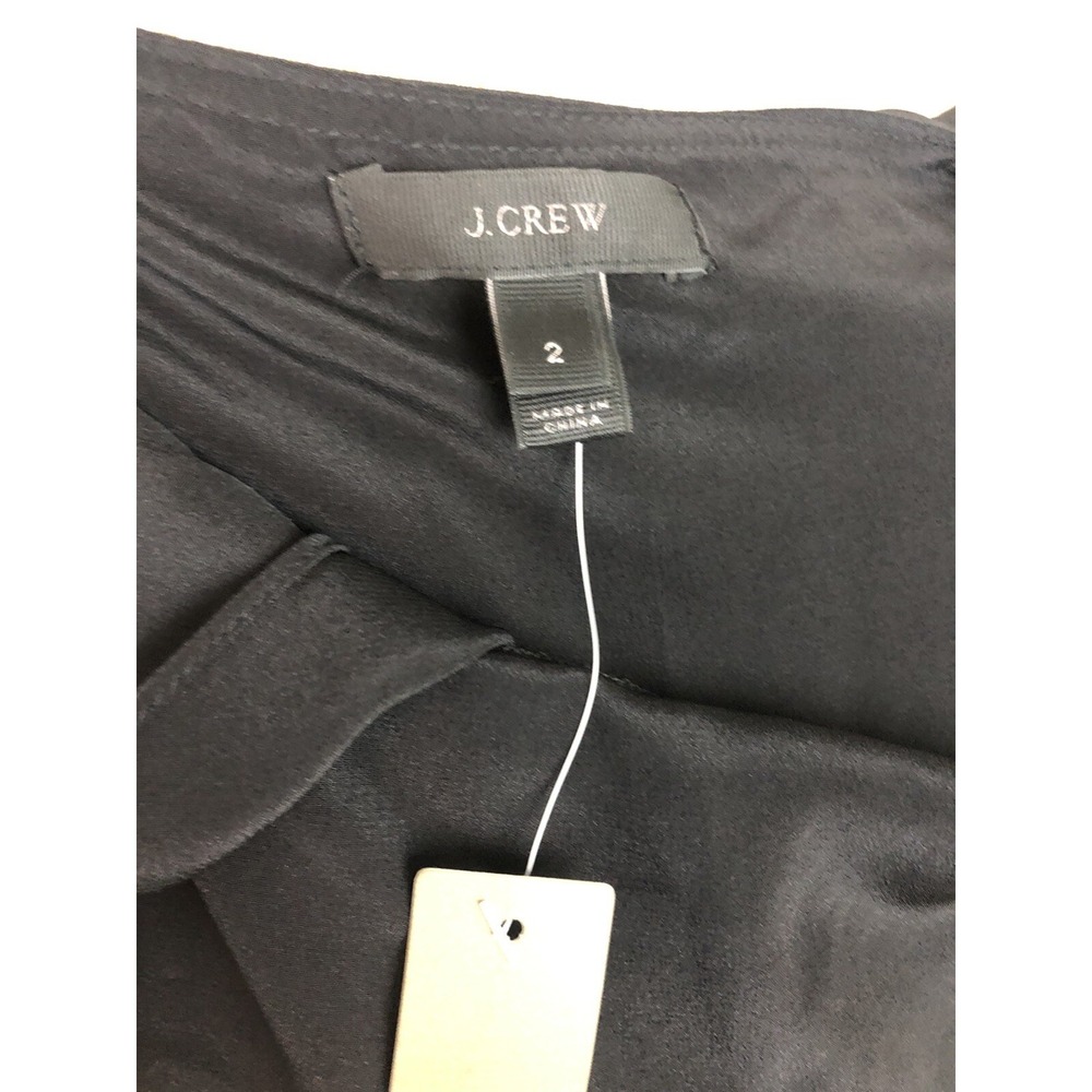 JCREW Top Cold-shoulder Size 2 Black G5184 - Picture 5 of 5